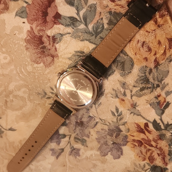 New Black and Silver Quartz Watch with Zebra Pattern